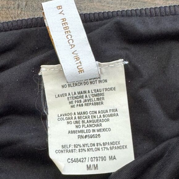 Becca by Rebecca Virtue Adela Hipster Black Bikini Bottoms sz M EUC - Picture 3 of 4